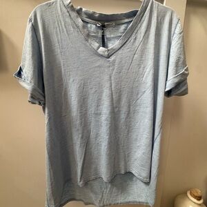 Light Blue V-Neck T-Shirt